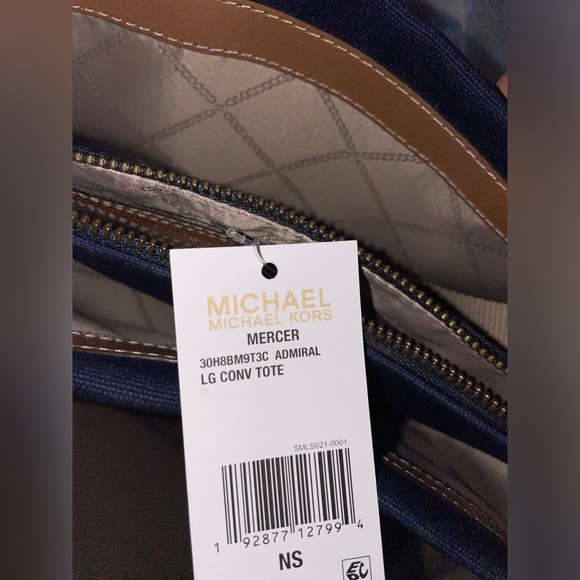 NWT Michael Kors Mercer Canvas Convertible Tote - Picture 4 of 4